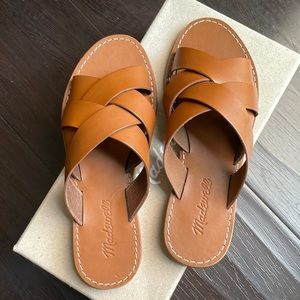 Brand new Brown Leather Madewell sandals